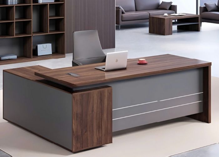 Bàn cho giám đốc góc L tích hợp đa năng