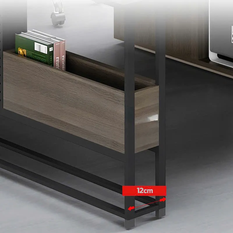 Bàn làm việc 2 người có vách ngăn lưới tối giản, hộc tủ lưu trữ và khung sắt chắc chắn trong văn phòng