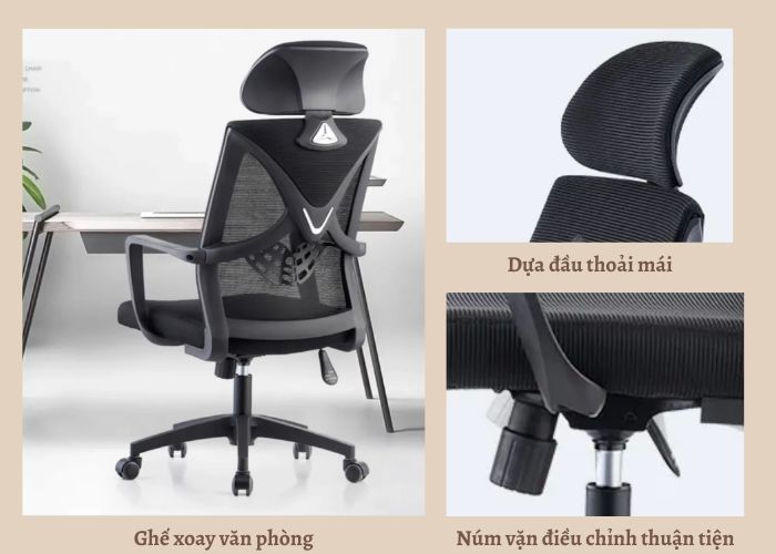 Ghế xoay văn phòng tạo sự linh hoạt