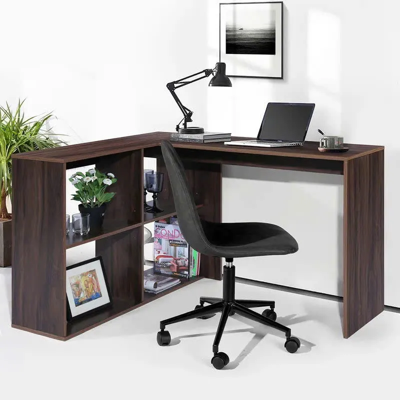 Bàn Làm Việc Gỗ hiện đại với thiết kế kệ mở tích hợp bên hông, giúp lưu trữ sách vở và đồ dùng tiện lợi, phù hợp học tập và làm việc tại nhà.