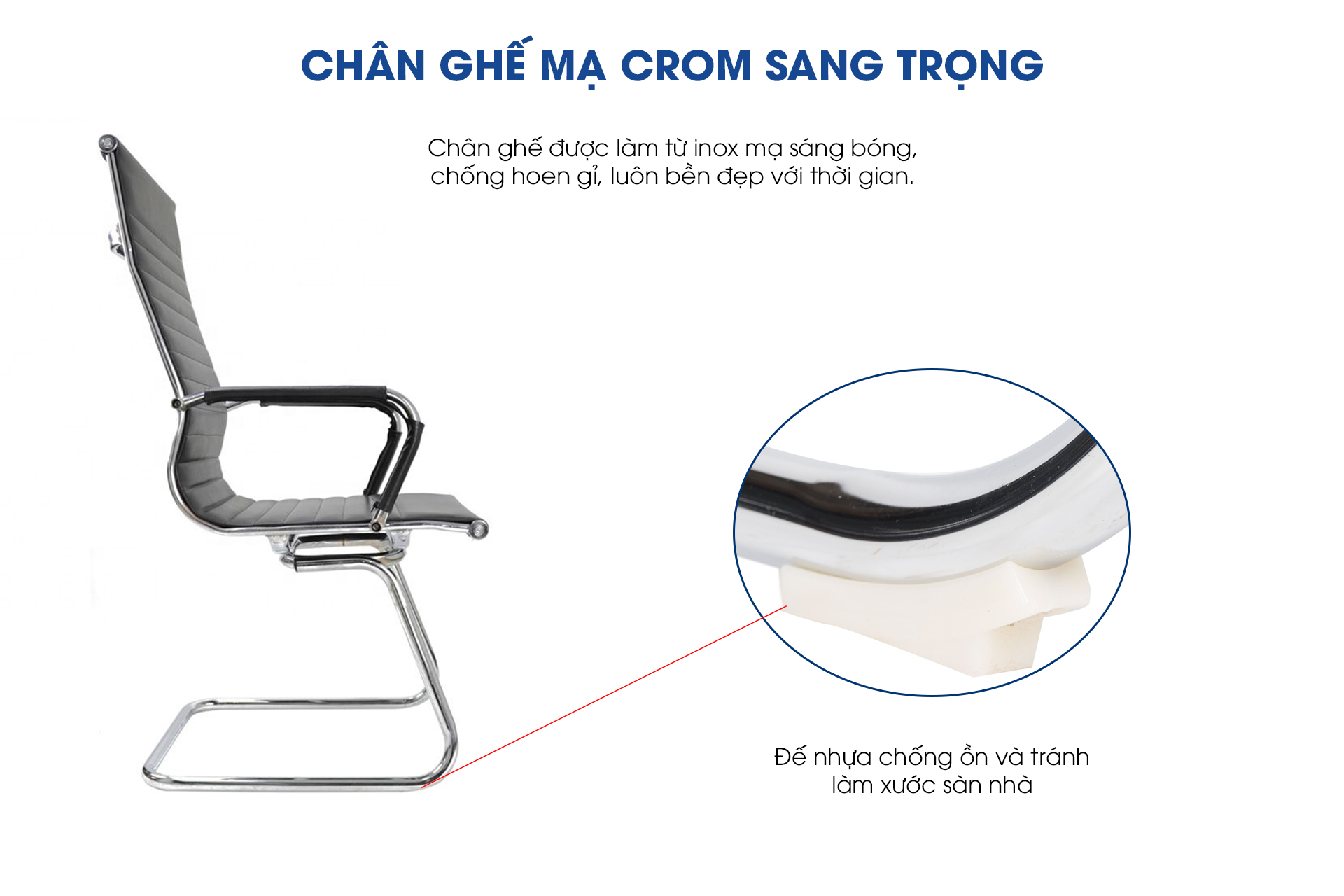 Ghế Chân Quỳ Da Lưng Cao Chân Nhún - QDLC01