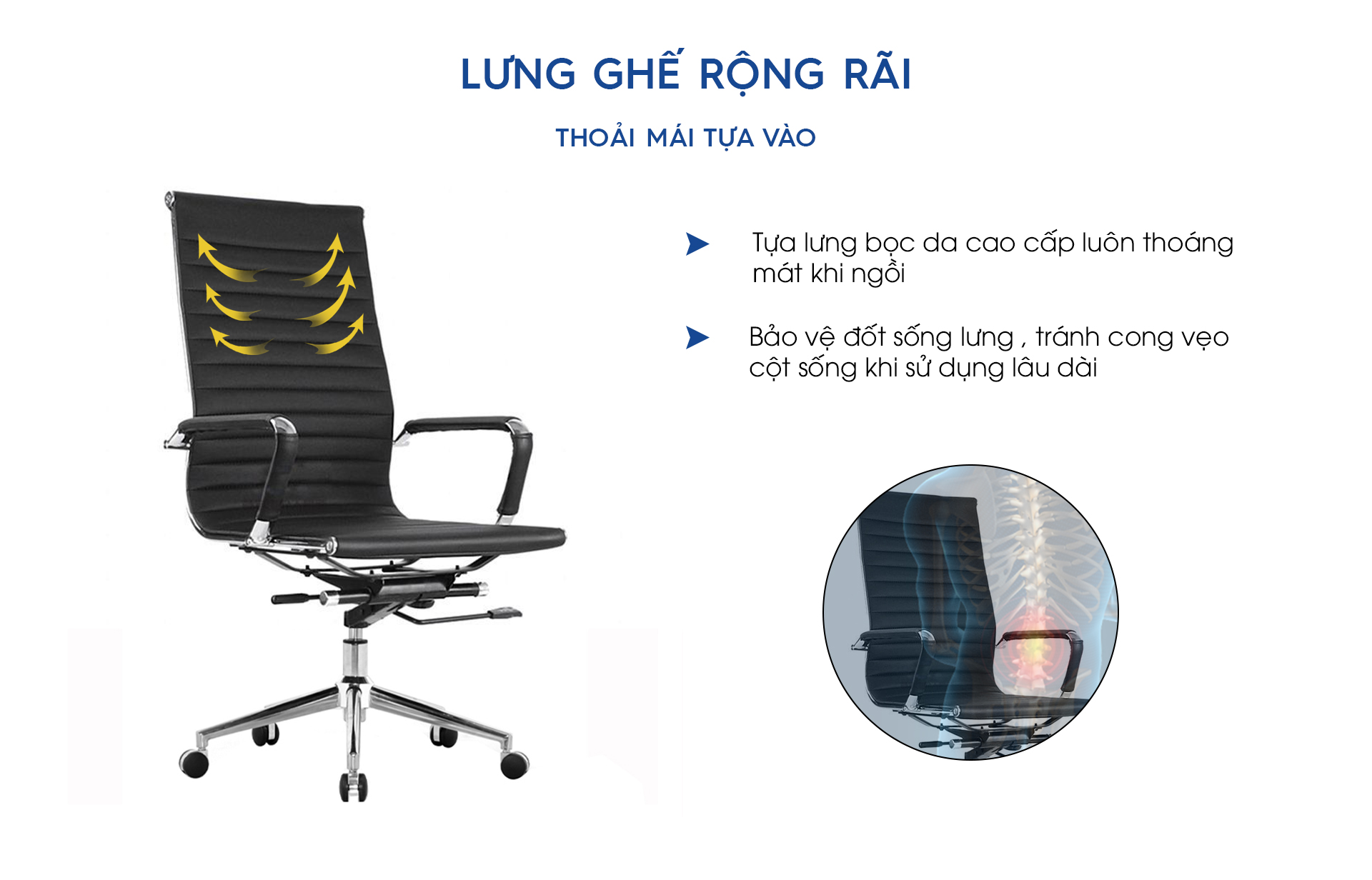 Ghế Xoay Da Lưng Cao GXD20