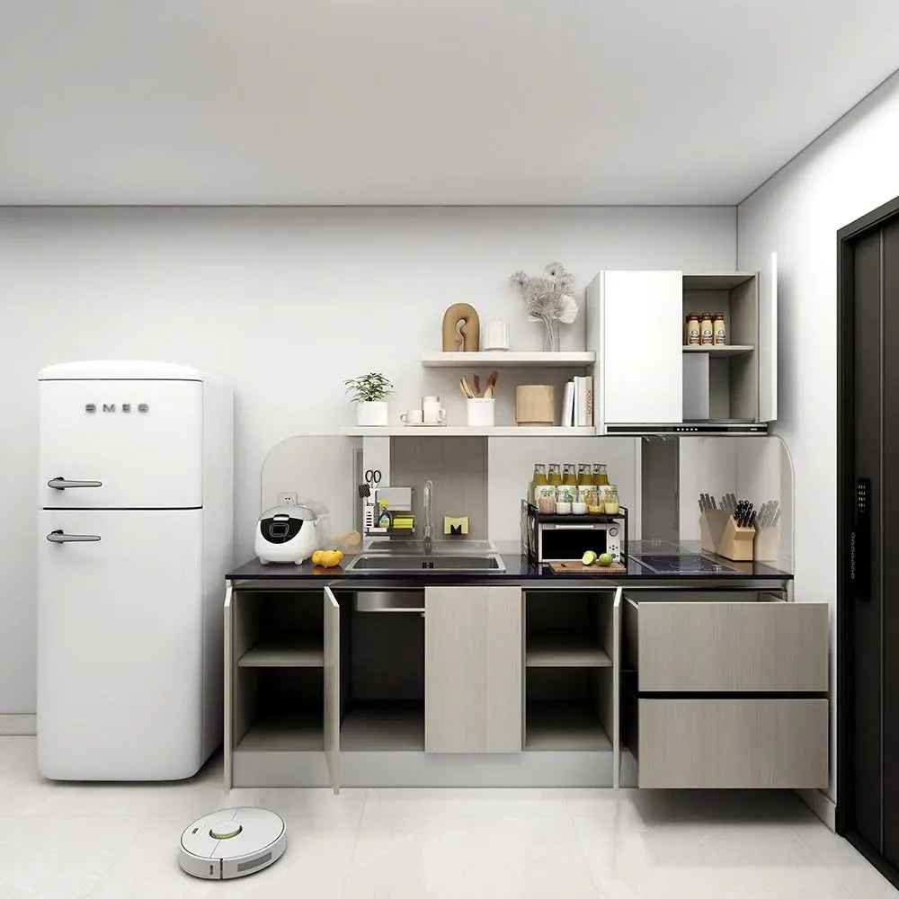Tủ Bếp Thẳng Tối Giản Cho Căn Hộ Hiện Đại