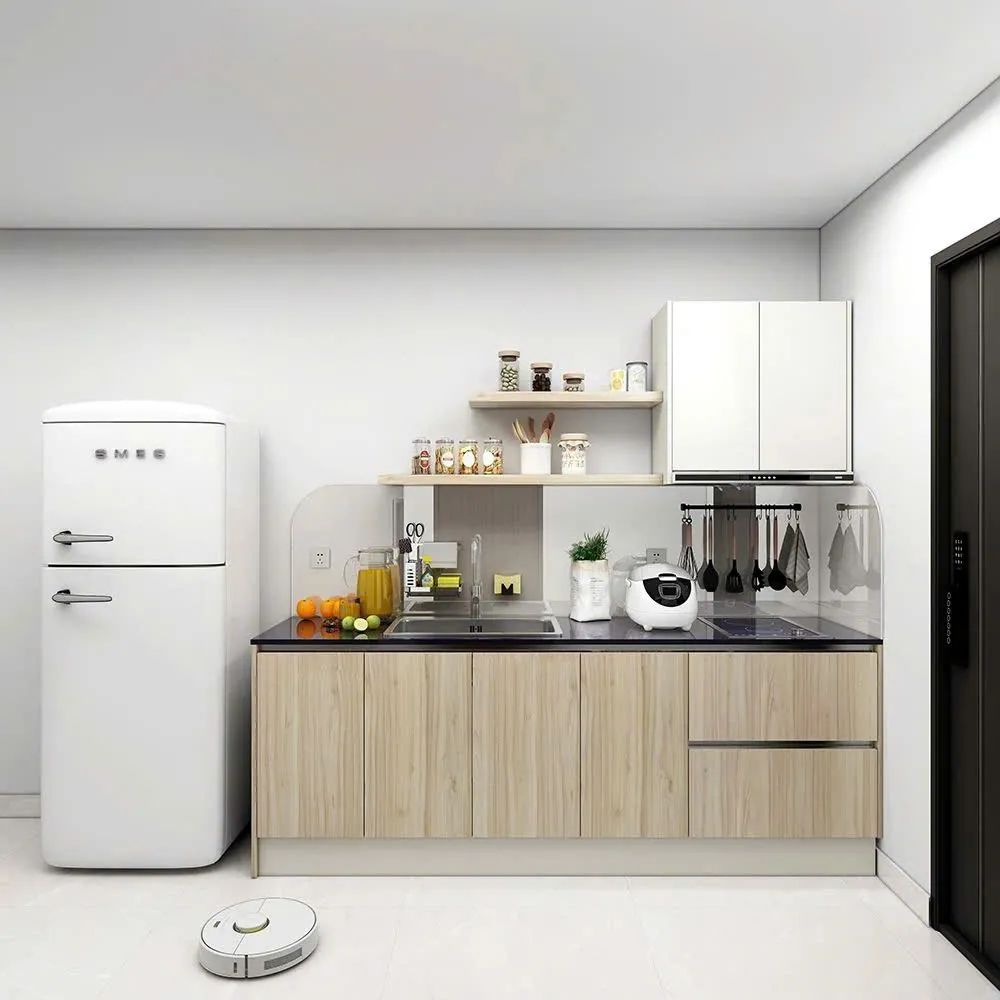 Tủ Bếp Thẳng Tối Giản Cho Căn Hộ Hiện Đại