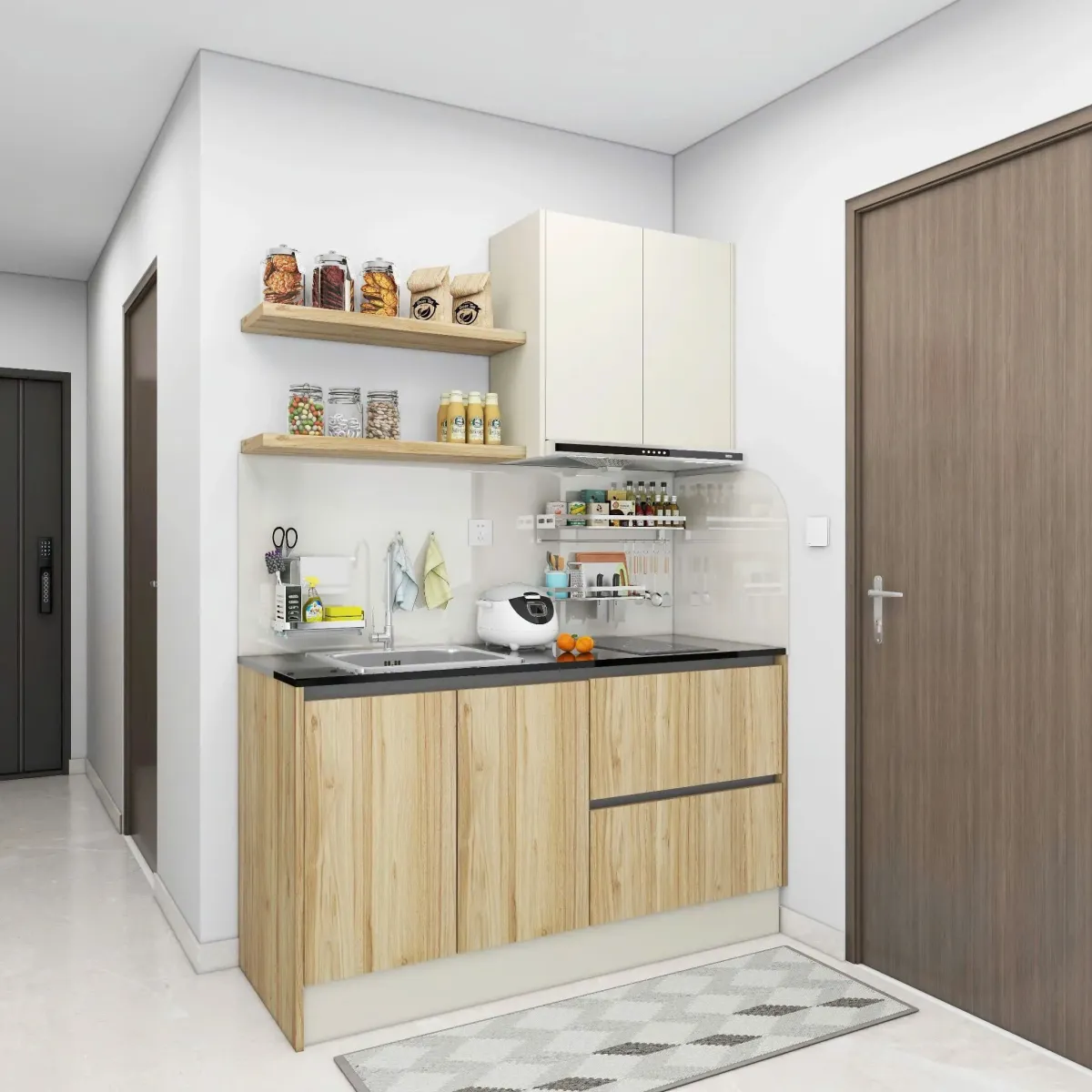 Tủ Bếp Gỗ MDF Tiện Lợi - TB30