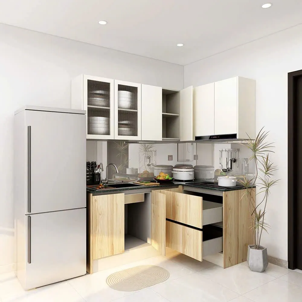 Tủ Bếp Chữ L Gỗ MDF Giá Rẻ Sài Gòn - TB32