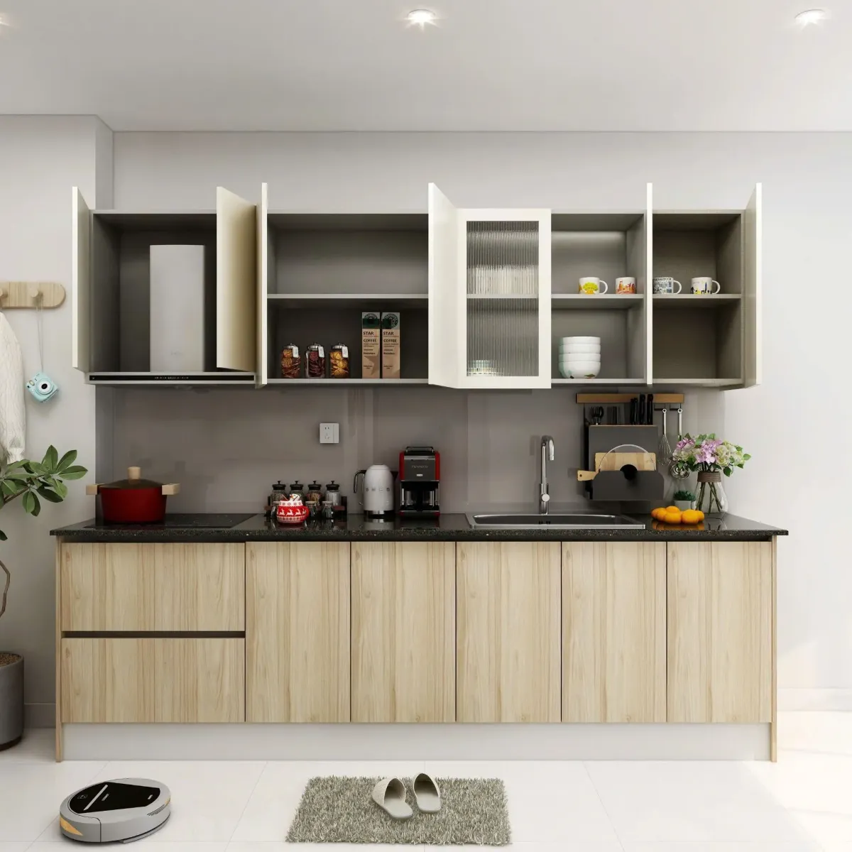 Tủ Bếp Thiết Kế Tối Giản Tinh Tế