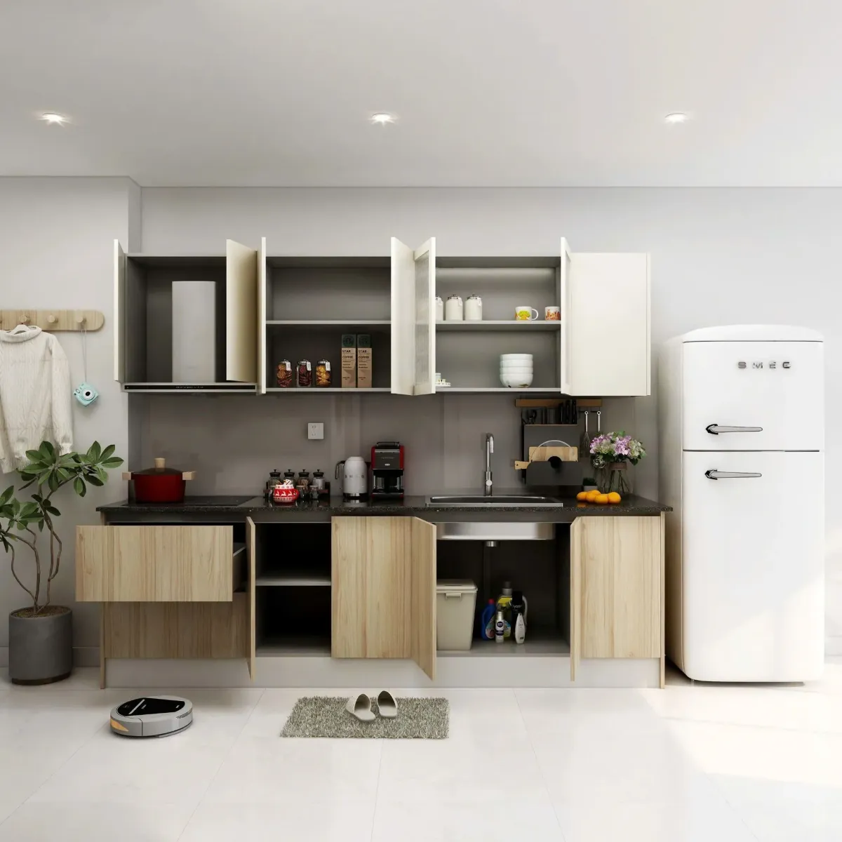 Tủ Bếp Thiết Kế Tối Giản Tinh Tế