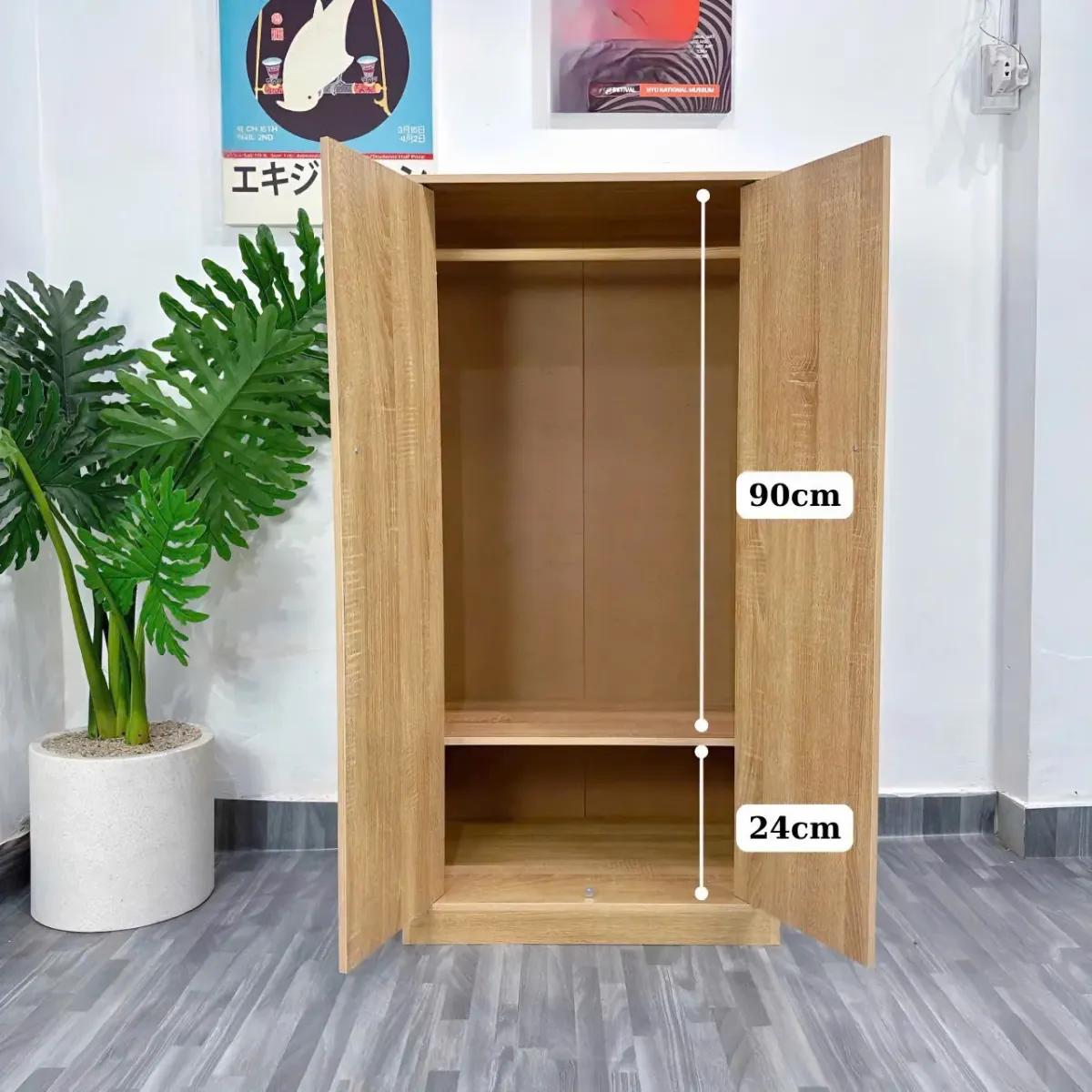 kích thước tủ quần áo 2 cánh