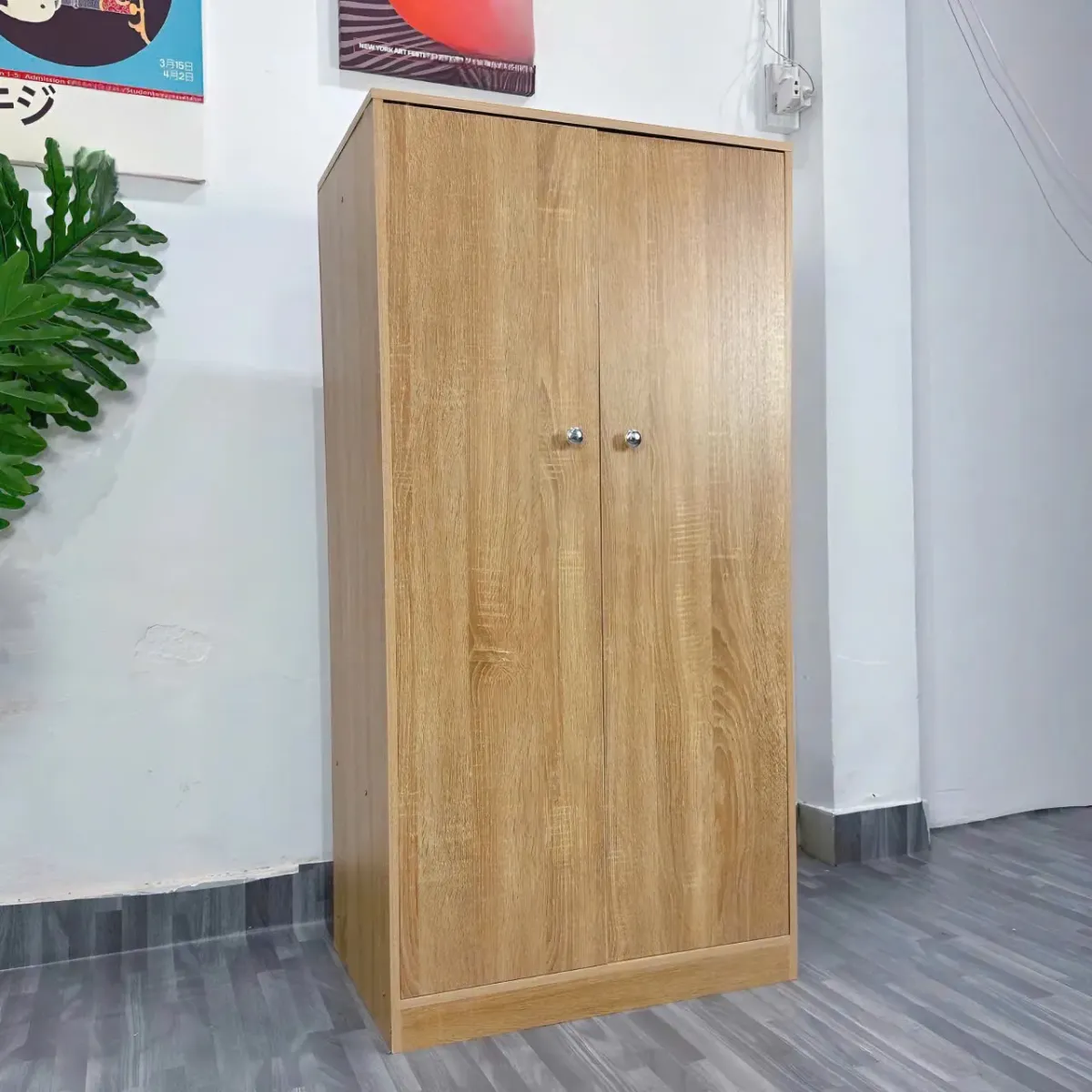 tủ quần áo 2 cánh gỗ công nghiệp
