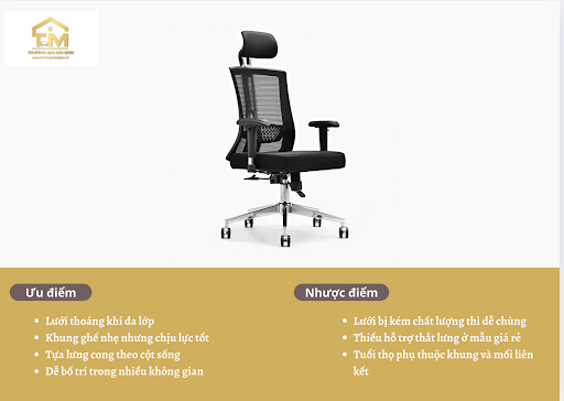 Đánh giá chung về mẫu ghế lưới cho văn phòng