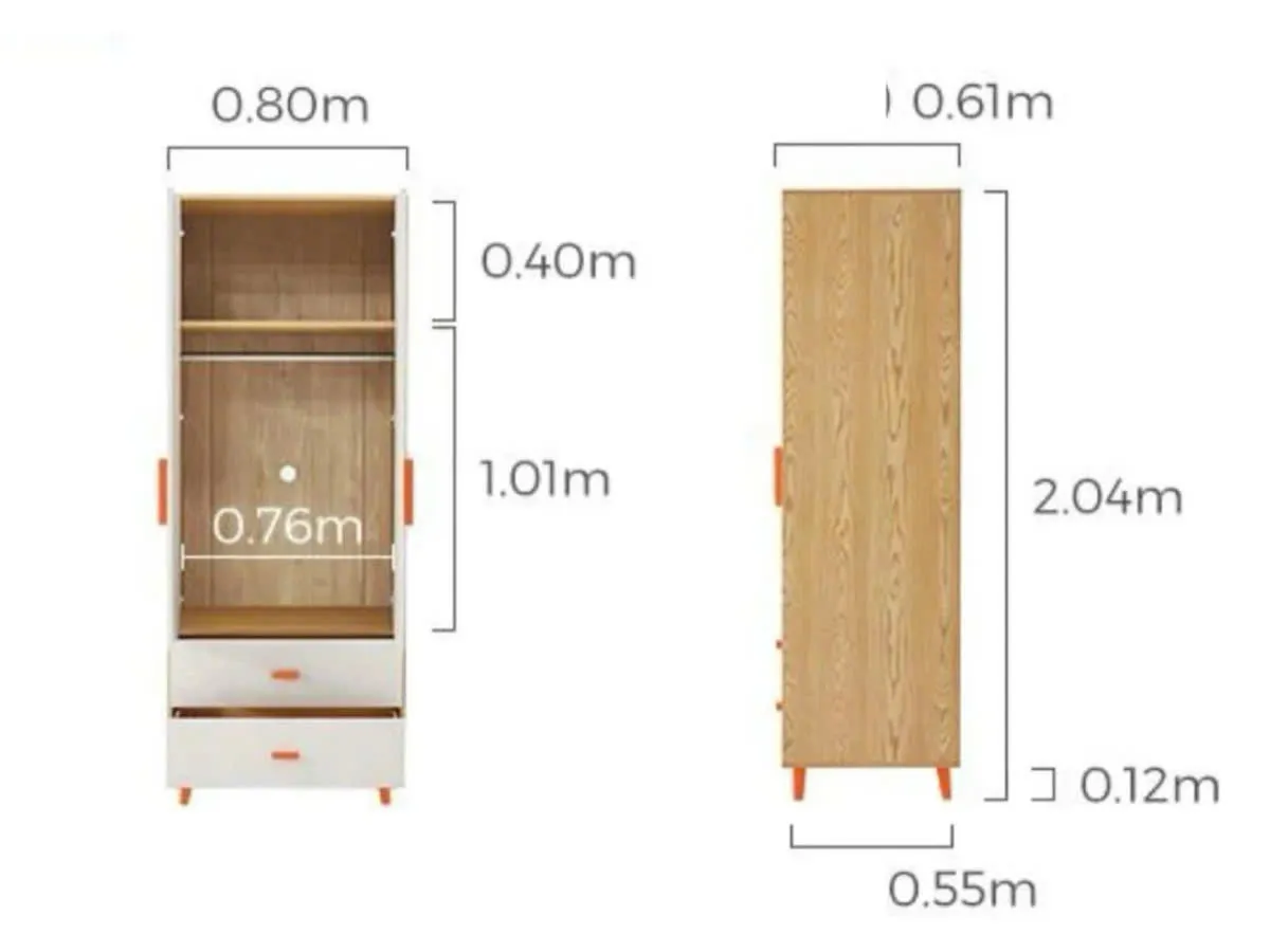 kích thước tủ quần áo - TQA26