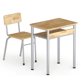 Bàn Ghế Học Sinh Đơn Chân Trụ Tròn Độc Đáo - BGHS23