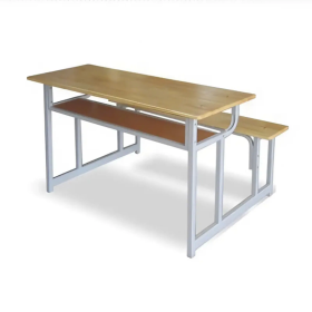 Bàn Ghế Học Sinh Liền Ghế Gỗ Cao Su Cao Cấp - BGHS47