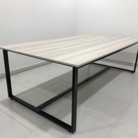 Bàn Họp Chân Sắt Trơn 2m4 x 1m2 - BH4