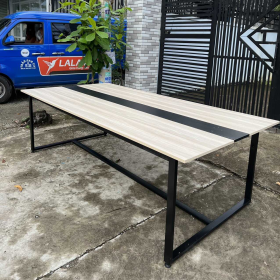 Bàn Họp Văn Phòng Chân Sắt 2m4 x 1m2 - BH5