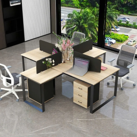 Cụm Bàn Làm Việc 4 Người Chữ Thập Độc Đáo - BC111