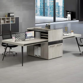 Cụm Bàn Làm Việc 4 Người Kèm Tủ Lưu Trữ Linh Hoạt - BC90