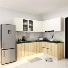 Tủ Bếp Chữ L Gỗ Công Nghiệp Thanh Lịch - TB31
