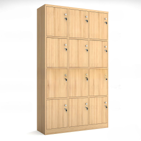 Tủ Locker Gỗ MDF 12 Ngăn Màu Vàng - TLK74