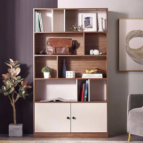 Tủ Tài Liệu Gỗ Bố Cục Sáng Tạo Kèm Tủ Cánh Dưới - THS287