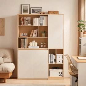 Tủ Tài Liệu Gỗ Có Cánh Kết Hợp Kệ Trang Trí - THS282