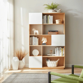 Tủ Tài Liệu Gỗ Đa Năng Kết Hợp Cánh Mở Linh Hoạt - THS284