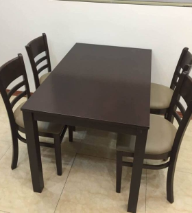 Bộ Bàn Ăn CaBin 4 Ghế Màu Nâu - BGA3