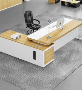 Bàn Giám Đốc Chữ L Hiện Đại Kèm Tủ Phụ - BGĐ138