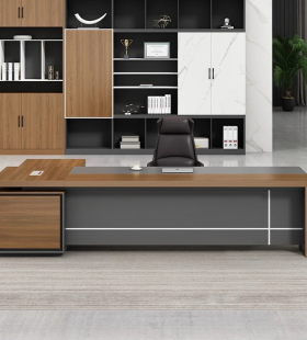 Bàn Giám Đốc Góc L 1m6 Cao Cấp - BGĐ21