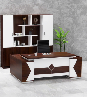 Bàn Giám Đốc Góc L Phối Màu Hiện Đại Sang Trọng - BGĐ132