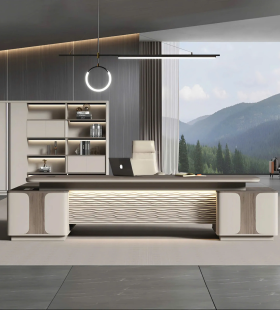 Bàn Giám Đốc Hiện Đại Họa Tiết Sóng Nổi - BGĐ99