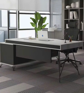 Bàn Giám Đốc Góc L Chân Côn Nhập Khẩu - BGĐ91