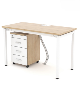 Bàn Làm Việc Chân Sắt Có Hộc - BLV22