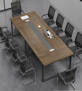 Bàn Họp Văn Phòng Chân Sắt U Đen 3m6 - BH20