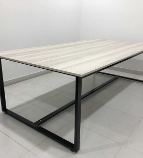 Bàn Họp Chân Sắt Trơn 2m4 x 1m2 - BH4