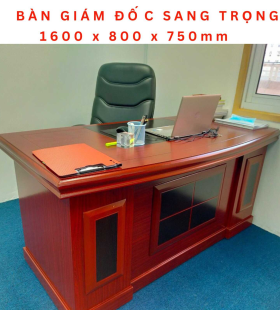 Bàn Văn Phòng Giám Đốc Không Hộc 1m6 - BGĐ27