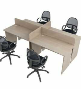 Cụm Bàn Làm Việc Văn Phòng Vách Ngăn 4 Chỗ