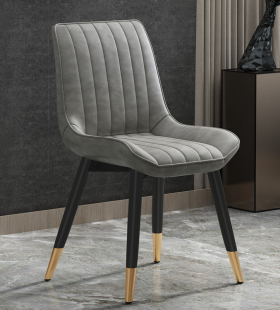 Ghế Ăn Loft Trám Sọc Bọc Da - GA1