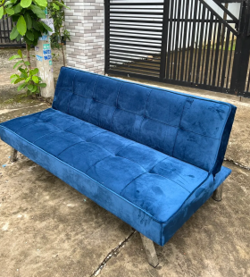 Ghế Sofa Giường Nằm Màu Xanh Navi Nhung - SF5