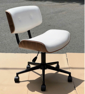 Ghế Xoay Văn Phòng Nệm Da Lưng Thấp Chân Sắt - GX90