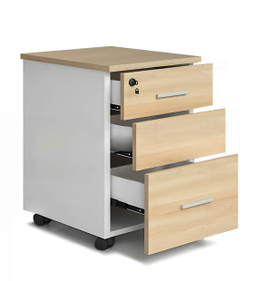 Hộc Tủ Phụ 3 Ngăn Vàng Pha Trắng - TP41