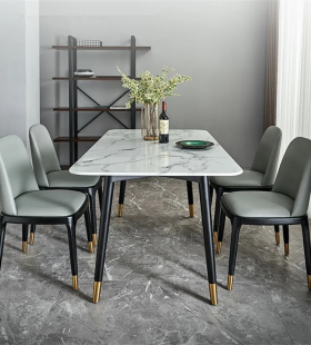 Bàn Ăn Gia Đình Mặt Đá Cẩm Thạch Nhập Khẩu - BA1