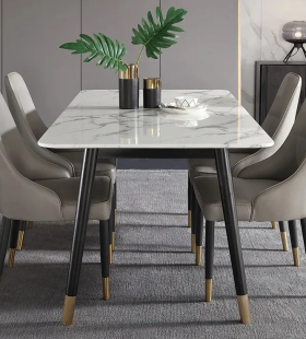 Bàn Ăn Mặt Đá Phiến Vân Mây Cao Cấp - BA9