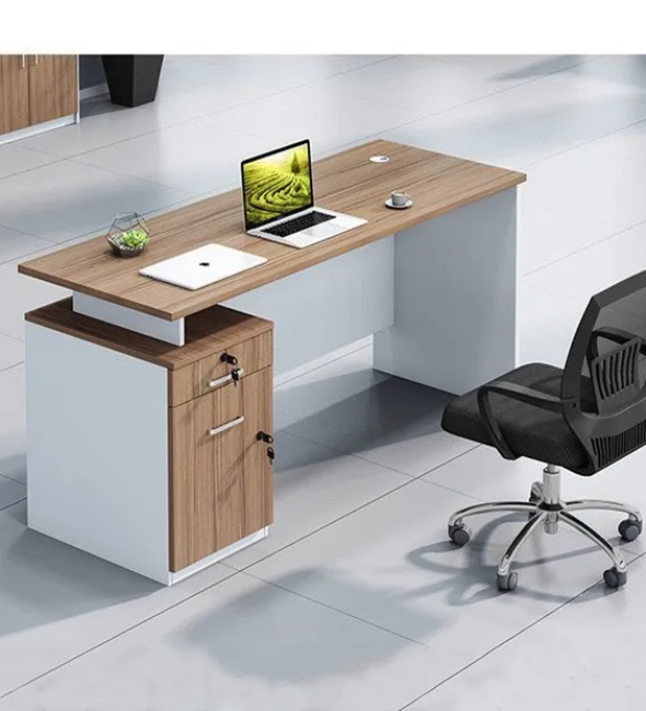 Bàn Làm Việc Văn Phòng Gỗ MDF Kèm Hộc - BG16