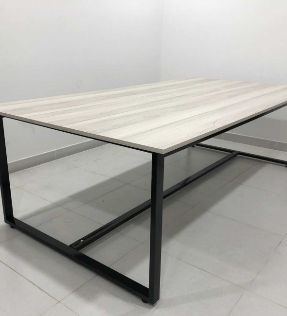Bàn Họp Chân Sắt Trơn 2m4 x 1m2 - BH4