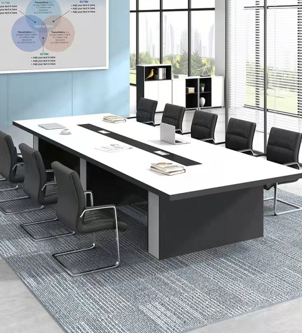 Bàn Họp Văn Phòng Mặt Gỗ Hình Chữ Nhật 4m - BH38