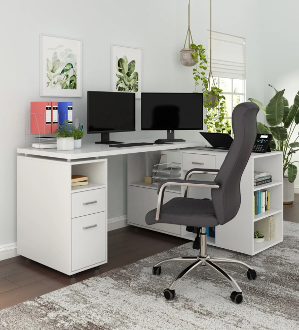 Bàn Giám Đốc Làm Việc Góc 3 Ngăn - BGĐ60