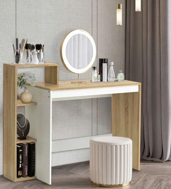 Bàn Làm Việc Gỗ Kèm Kệ Sách 3 Tầng Góc Trái - BG79
