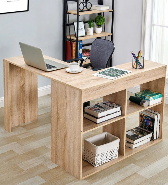 Bàn Làm Việc Gỗ Thiết Kế Kệ Mở Tích Hợp Tiện Lợi - BG69